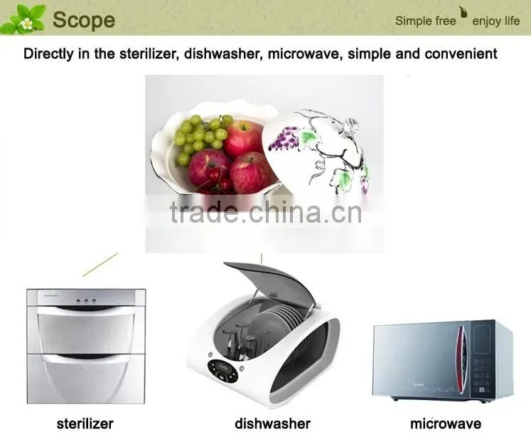 New style china ceramic electroplating soup bowl with lid
