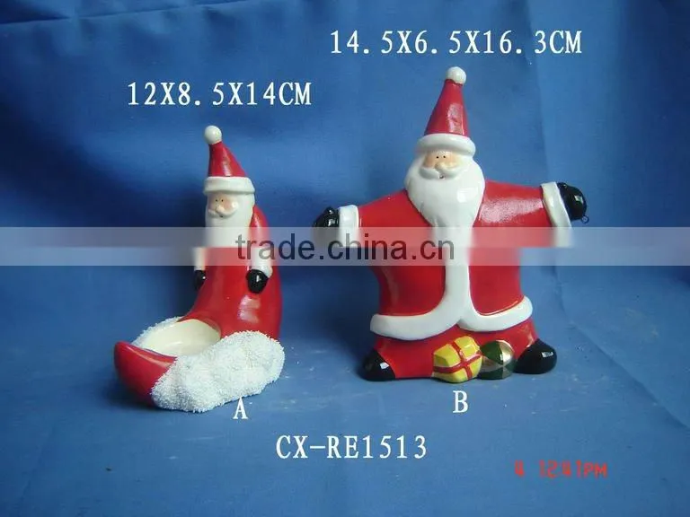 ceramic Christmas candle holder decoration -Ceramic Christmas Items