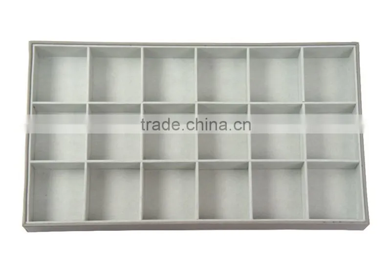 Hot Sale White Faux Leather Jewelry Accessory Organizer With 12 Compartments Cardboard