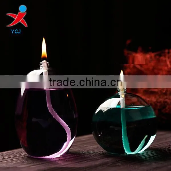 Japanese transparent glass candle holders