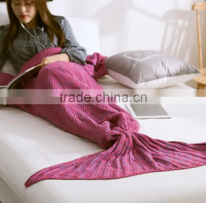 Hot sale Fashion Mermaid Tail Blanket for Girls for Adult for Kids