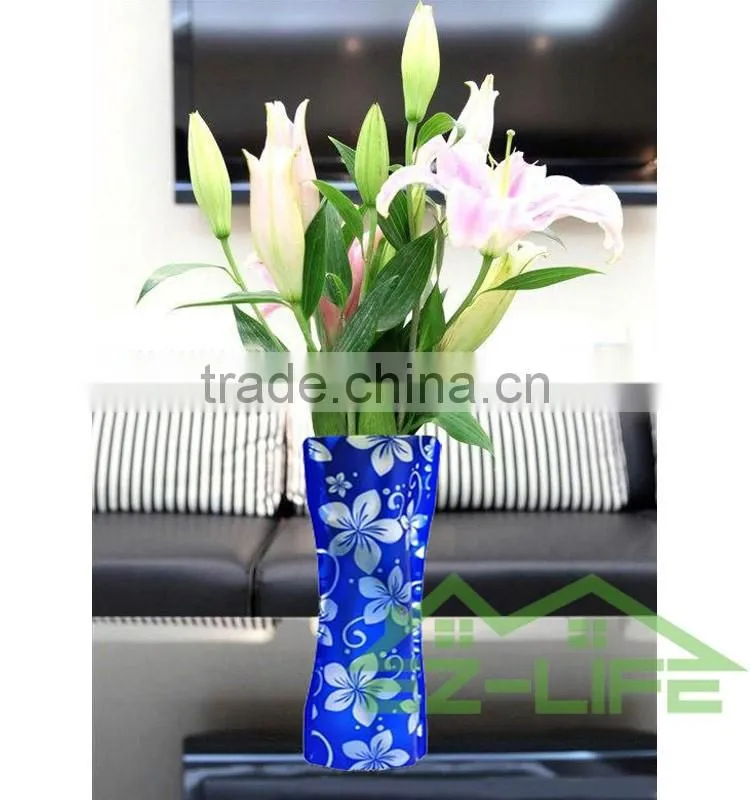 Best Creative Environmental Clear Artificial Acrylic Foldable Plastic Vase for food