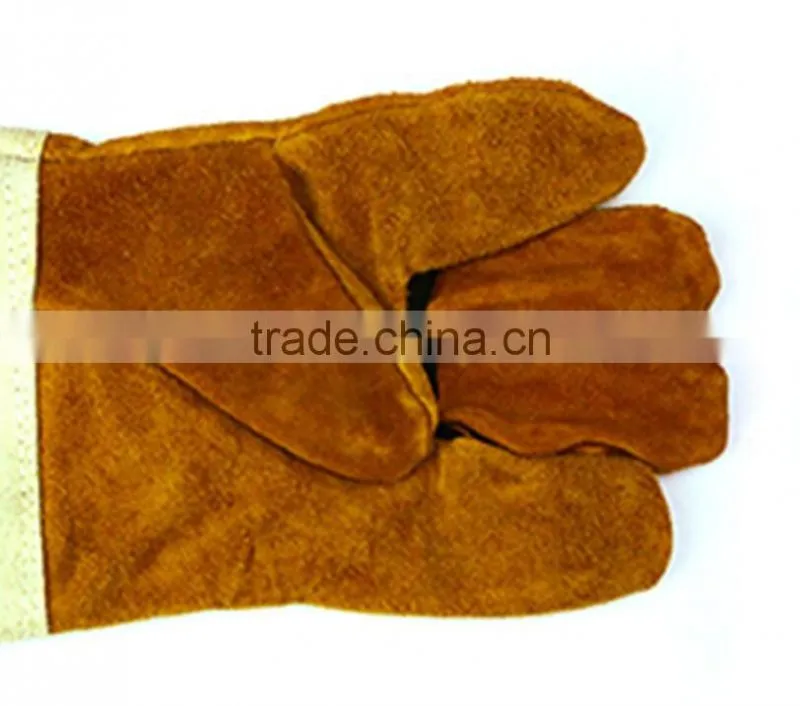 Berrylion tools cow split softtextile short leather gloves