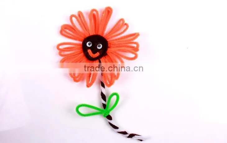 hand craft Chenille Stem for kids diy pipe cleaners toys 100pcs/bag