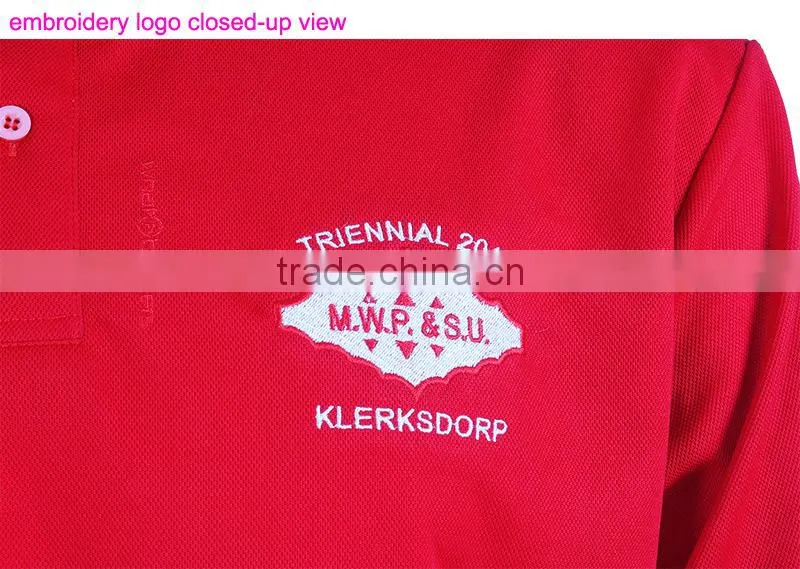 High Quality Men's Cool Customized Designs and Brands Factory Plain Dyed Red Polo Shirt