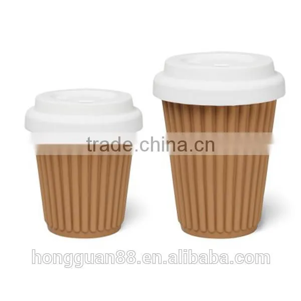 silicone coffee cup with lid/ rubber coffee cup lid/ cover