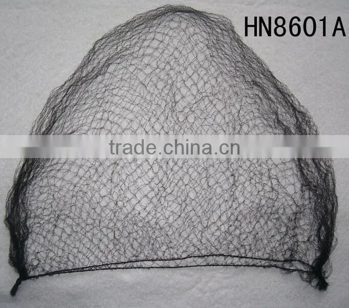 Black Nylon mesh hairnet/big mesh size and made with very thin nylon