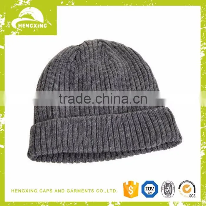 Fashion Knitted Warm Hand Made Acrylic Custom Beanie