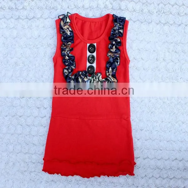 Wholesale Red Baby Cotton Night Suits With Button Decoration