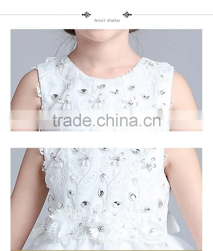 2017 india children wholesale clothing boutique dresses flower girl dress