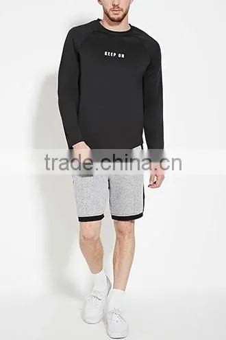 Men hit color circle cloth with soft nap four minutes of pants pants
