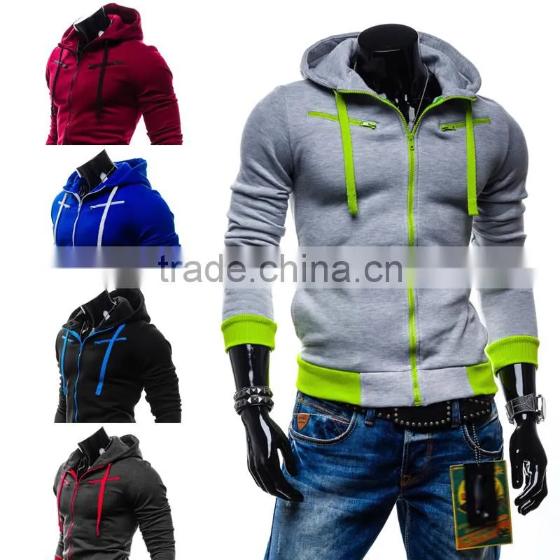 design cheap man hoody ,custom zipper hoodie
