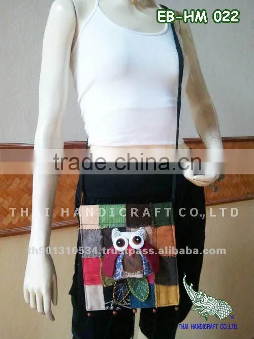 Hill Tribe shoulder bag Patchwork OWL Fabric