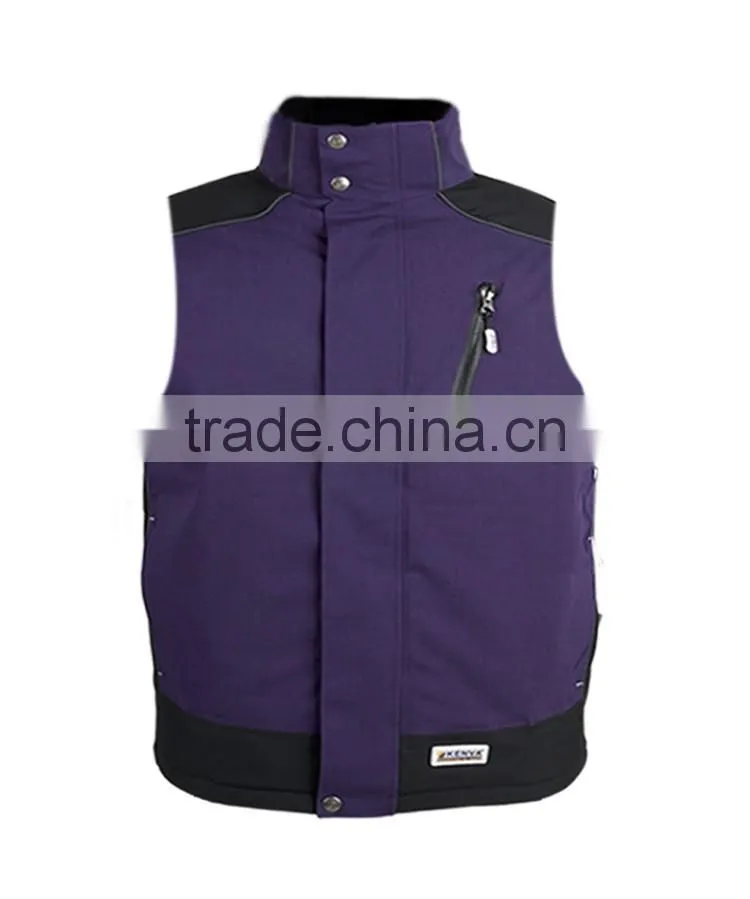 High quality EN343 waterproof cheap OEM breathable sleeveless mens softshell vest