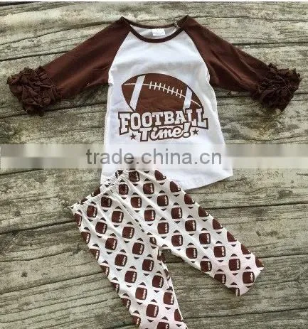 2017 Wholesale baby clothes fashion design football dress