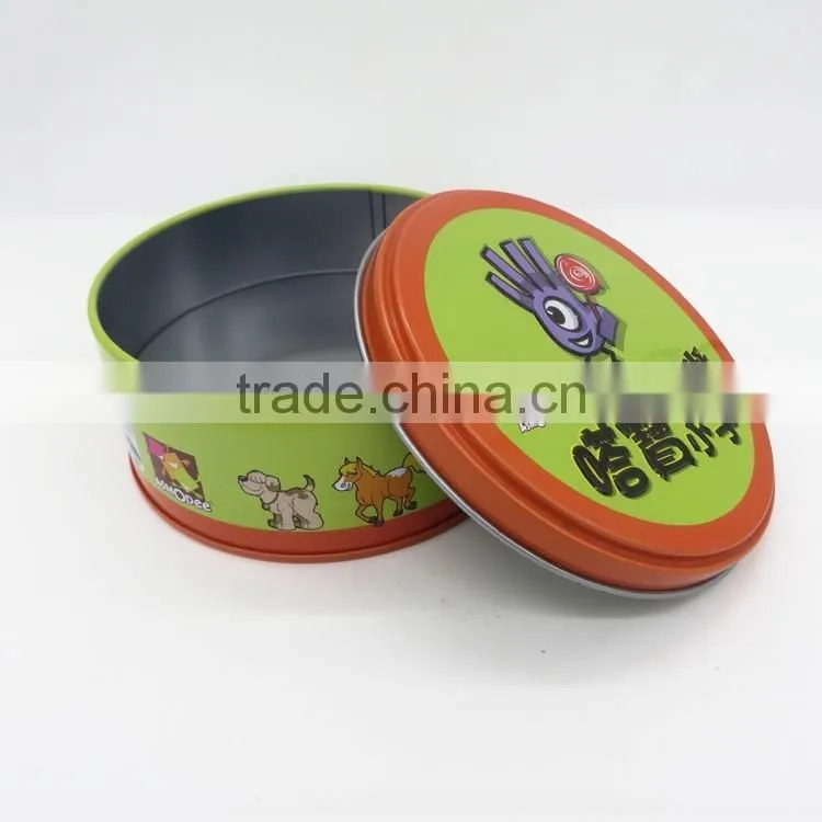 chinese factory new design printing round tin box