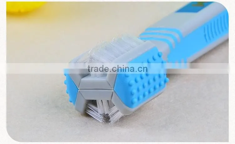 R1956H new fashion 3 heads dog tooth brush