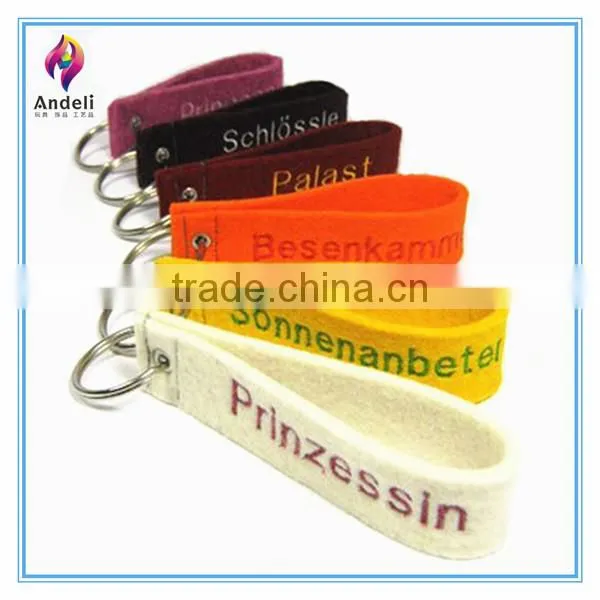 Fashion felt custom Fabric Keychain