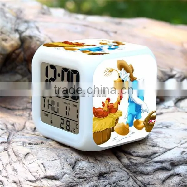 (Promotion gift) Mickey & Minnie Mouse design alarm clock, Digital alarm clock cheap price, Cartoon design desk clocks