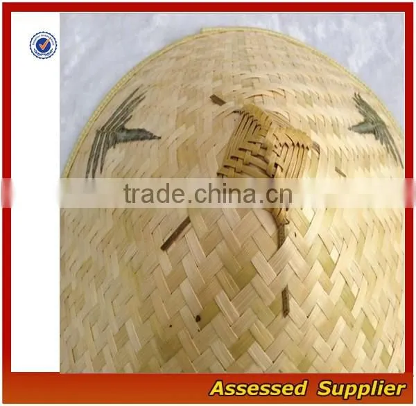 ZT45 Wholesale India coolie straw hat cheap 100% bamboo unisex sun straw hat for sale