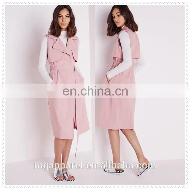 korea fashion female hot pink winter coat custom low price