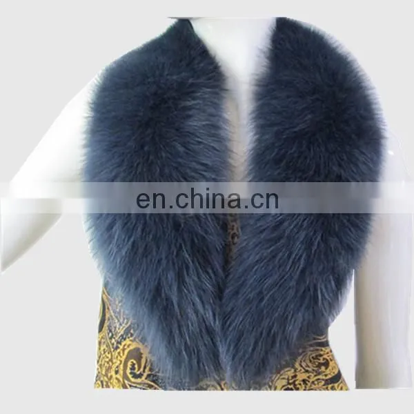 Dyed Black Leather Jacket Fox Fur Collar