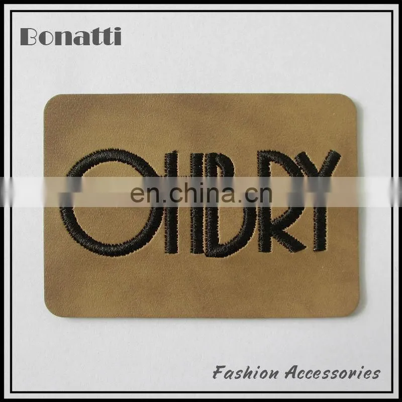 Genuine leather labels custom high quality patches for fashion jeans