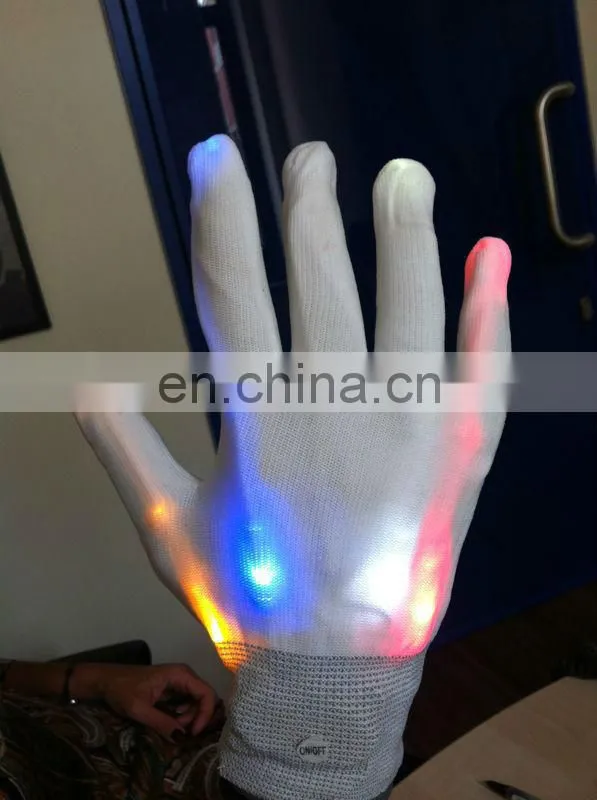 Red LED gloves