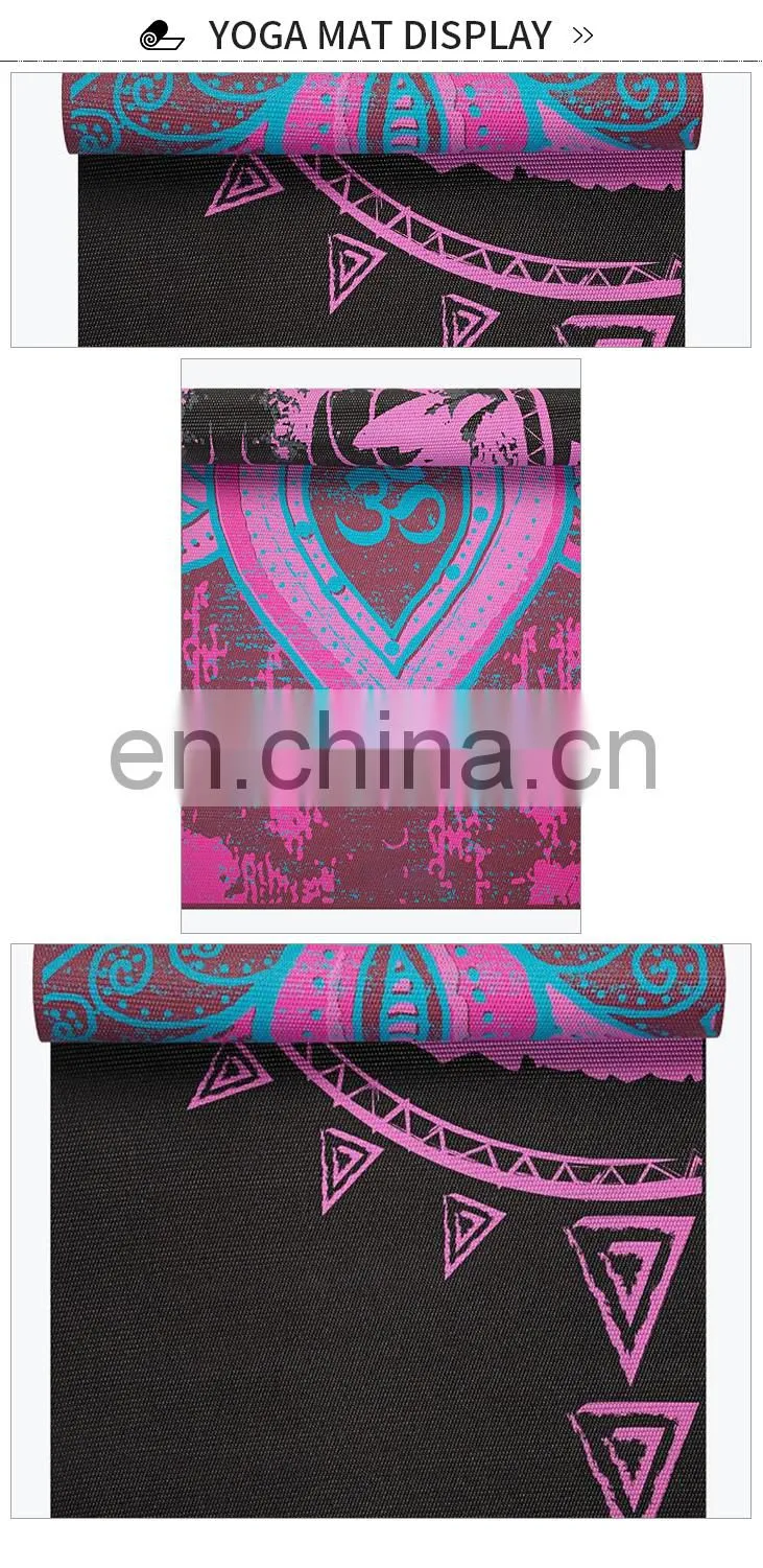 design custom size silicone foldable antislip black yoga mats