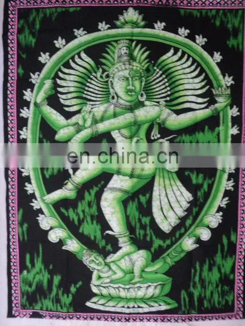 hindu prints BATIK PRINTED WALL TAPESTRY FROM INDIA LOT OF 50 PCS