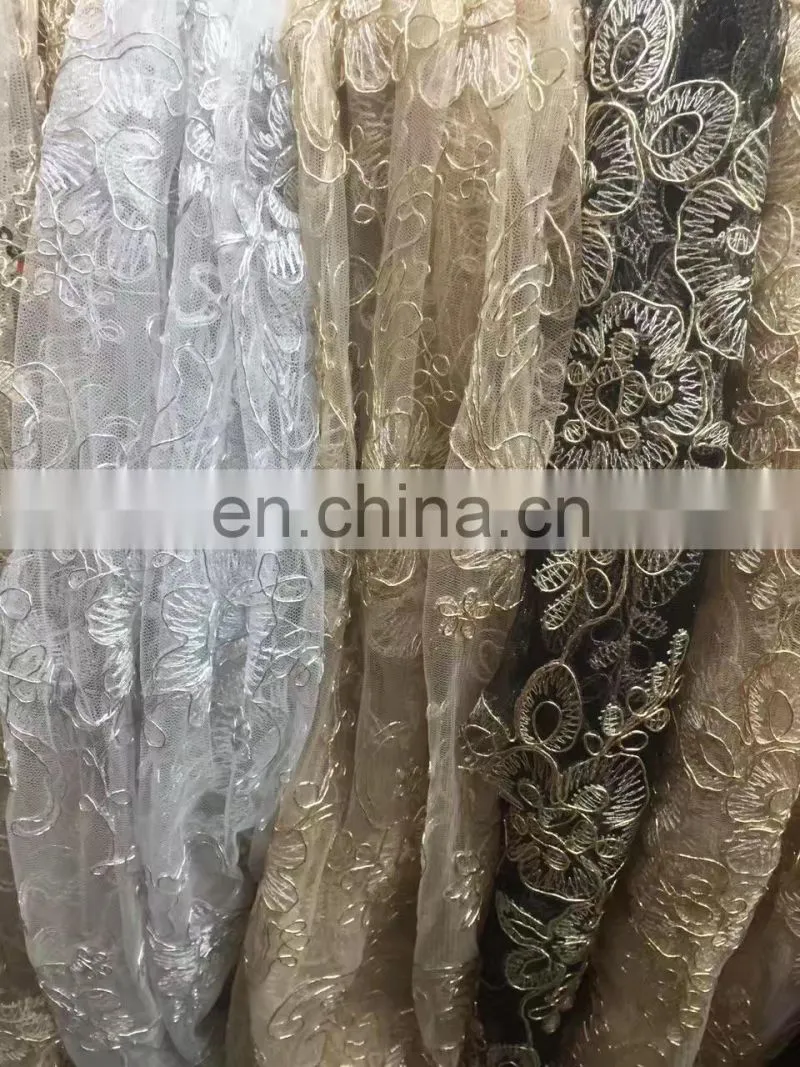 Wholesale high quality colorful beautiful polyester lace fabric for dress