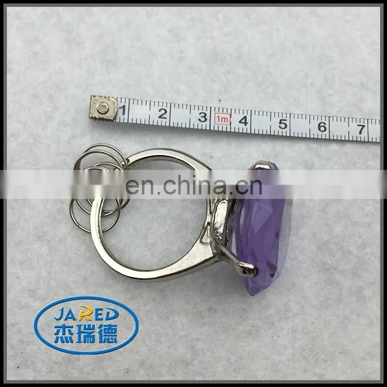 Acrylic Diamond Zinc Alloy Keyring Keychian For Lady