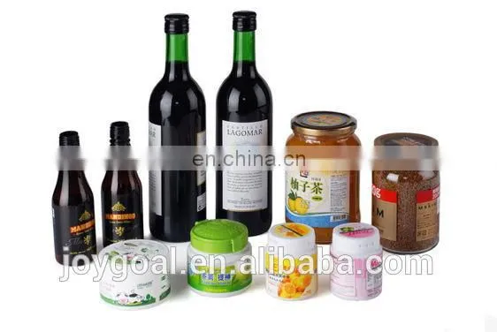 Shanghai joygoal Automatic sticker labeling machine for wine bottle front back and neck square bottle labeling machine