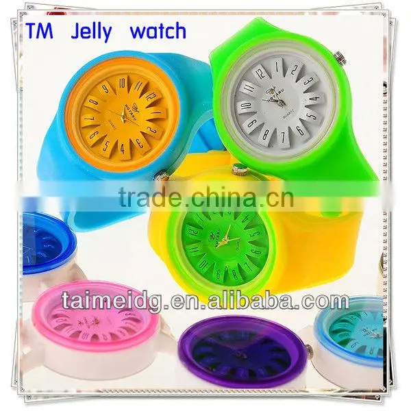 TM-2808 colorful fashion jelly silicon watch bracelet watches