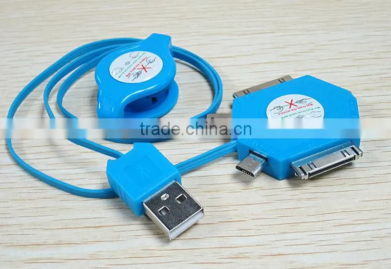 6in1 universal retractable mobile charger cable