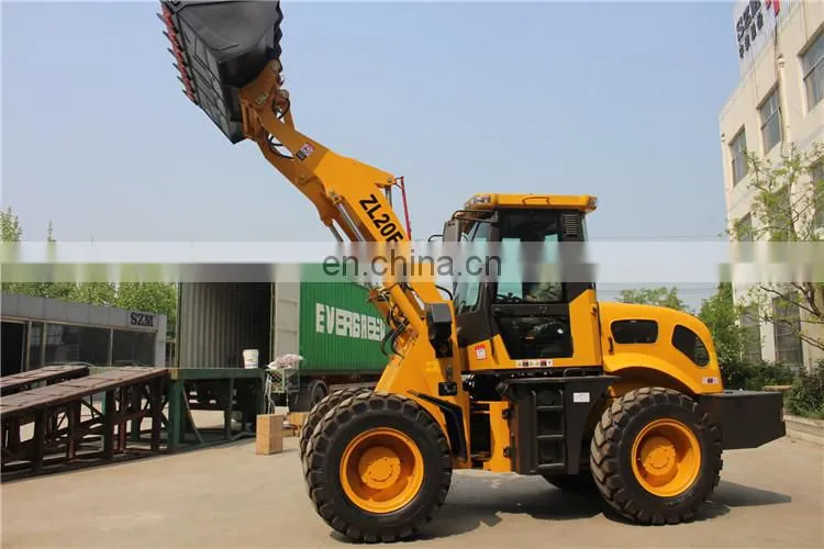 Factory Direct Joystick Strong 4 wheel drive 2 ton loading weight mining small front loader