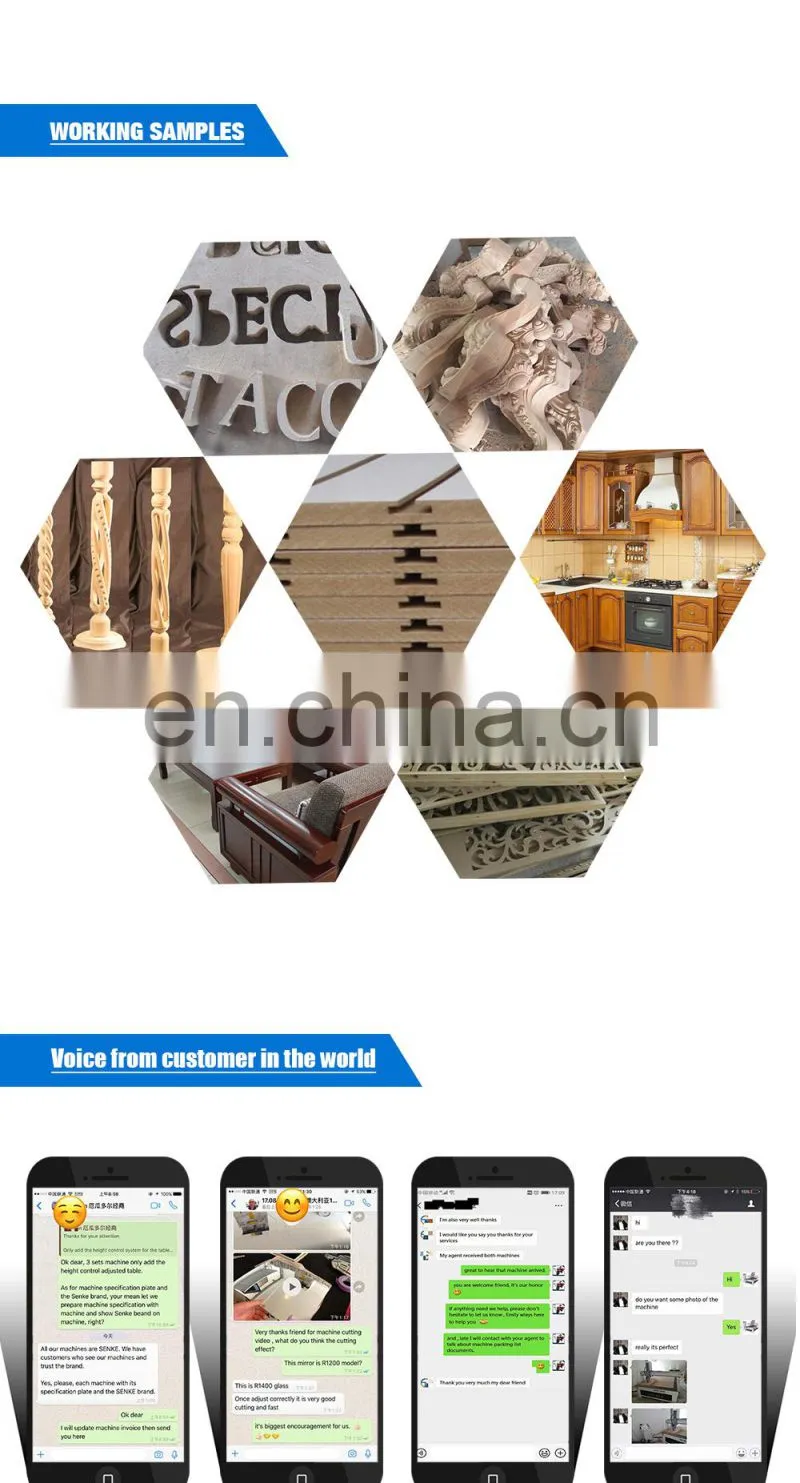 High performance used cnc wood carving machine for the processing of wave board wooden door aluminum board plastic board