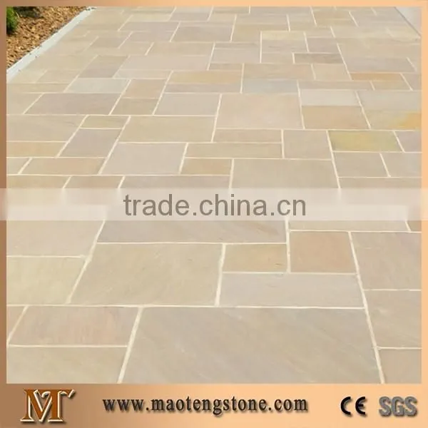 Culture stone, Flagstone/Outdoor Slate Stepping Stones/Irregular Shaped Slate Tile, Yellow Stack Stone