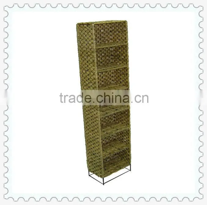 modern seagrass handwoven 7 layers wire cd storage racks