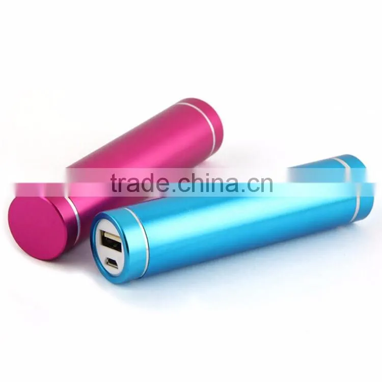 Custom Cheapest power bank 2600mah Aluminimum