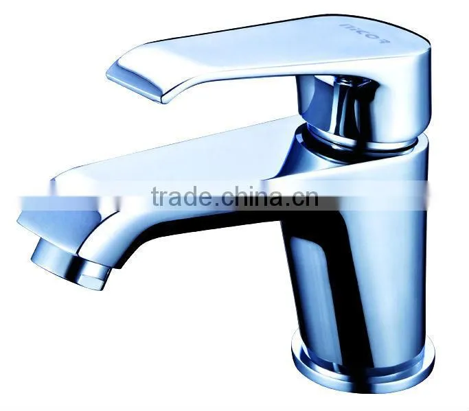 6804 Fashion High Quality Series Brass Cold and Hot Water Polished Chrome Bathroom Faucet with Single Lever