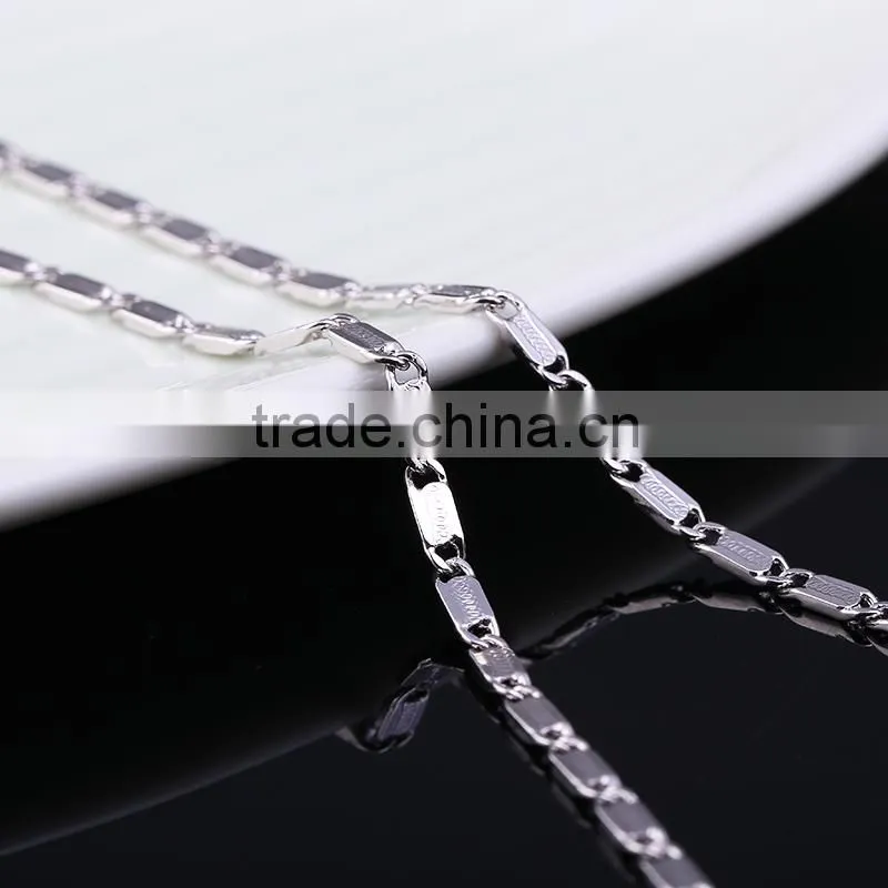 Hot Sales Wholesale Fashion Rhodium Plated Chain Of Beautifu Necklace Jewelry