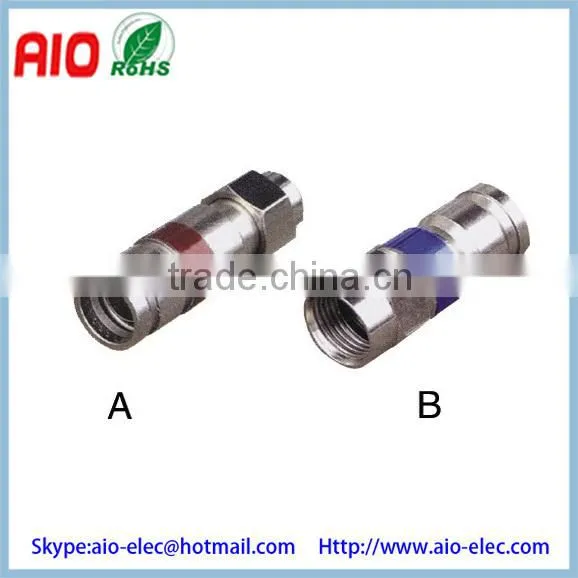 Springconnect F type compression connector male plug for RG6 Coaxial Cable like CX3
