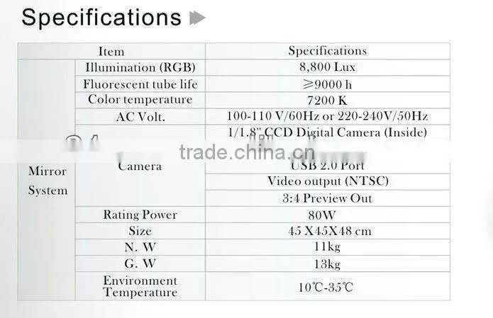 Equipment from china for the small business N skin mirror analyzer T-88