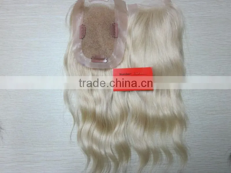 Lace closure hair piece in 100% human hair cuted from one person