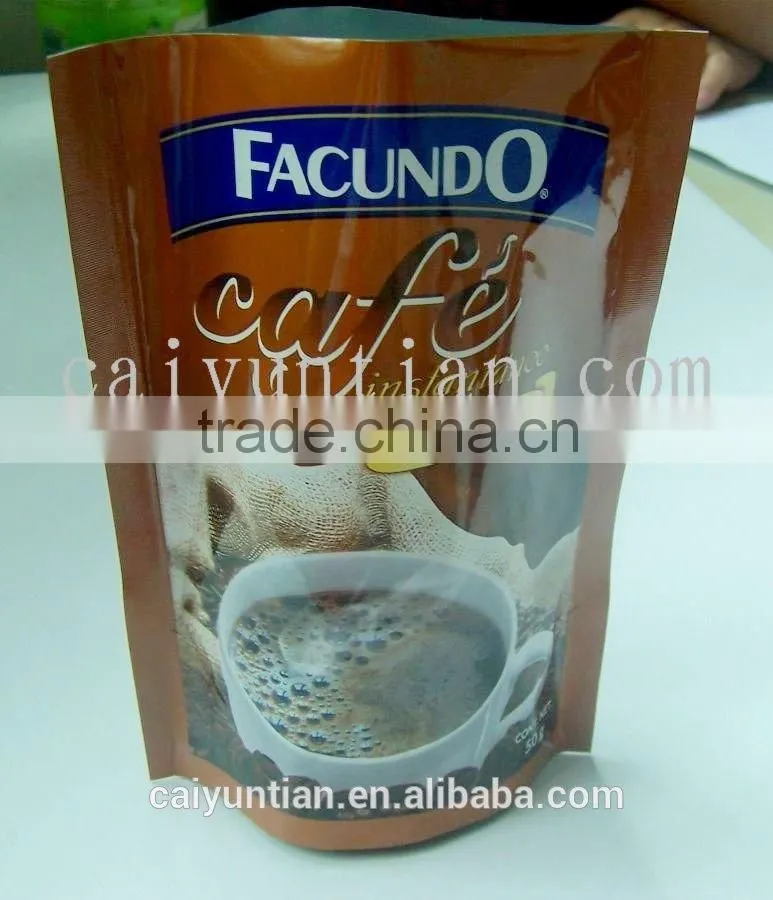 Tin Tie tea bags with window custom stand up pouch eight-sealing stand up bag