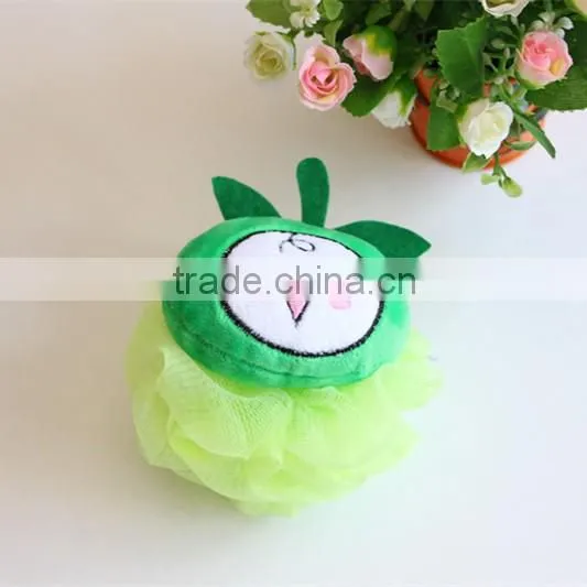 bath ball with flannelette fruit