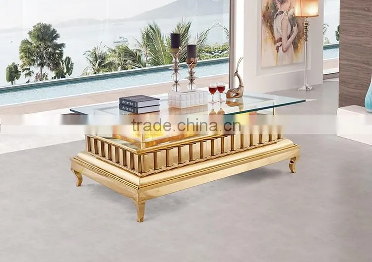 Led luminous KTV stainless steel coffee table