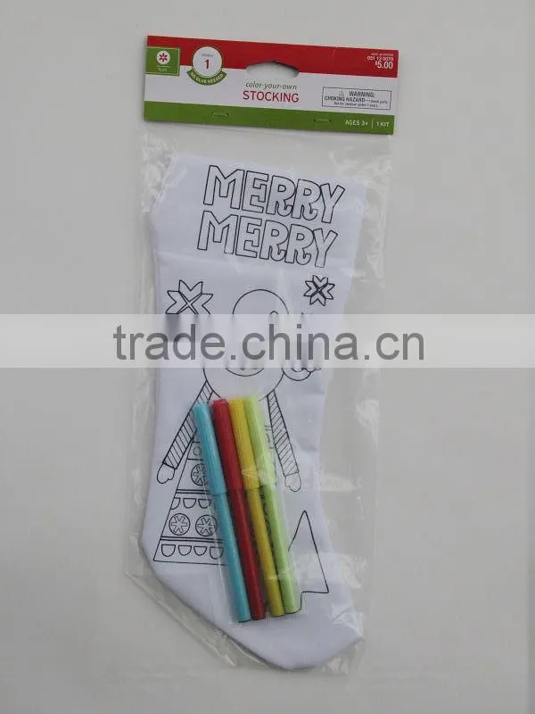 Color Your Own Nativity Christmas Stockings