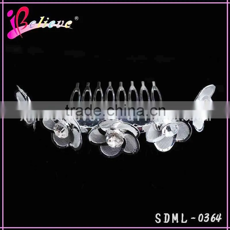 Yiwu market hot selling bridal diamond hair jewelry,hair accessories wholesale magic hair comb